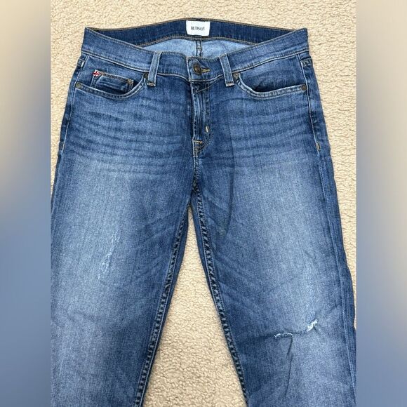 Hudson Jeans Muse Crop Skinny Ankle Length Mid Blue Wash Jeans Women Sz 28 EUC - Picture 3 of 13